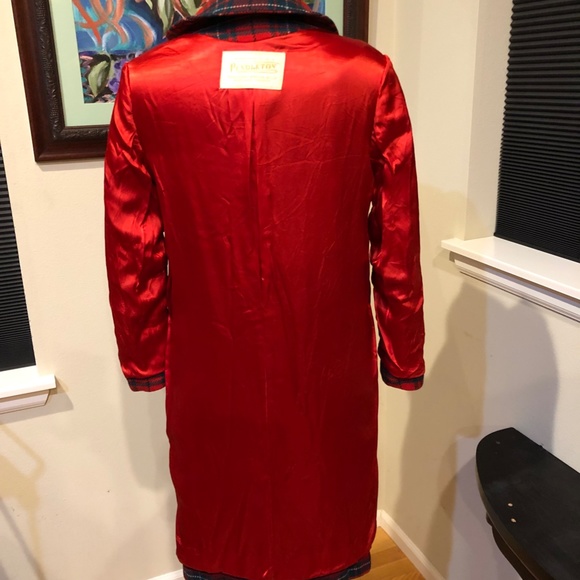 Pendleton Wool Red Plaid Coat Vtg. 50's - Small Perfect for Fall & the Holidays - Picture 8 of 15